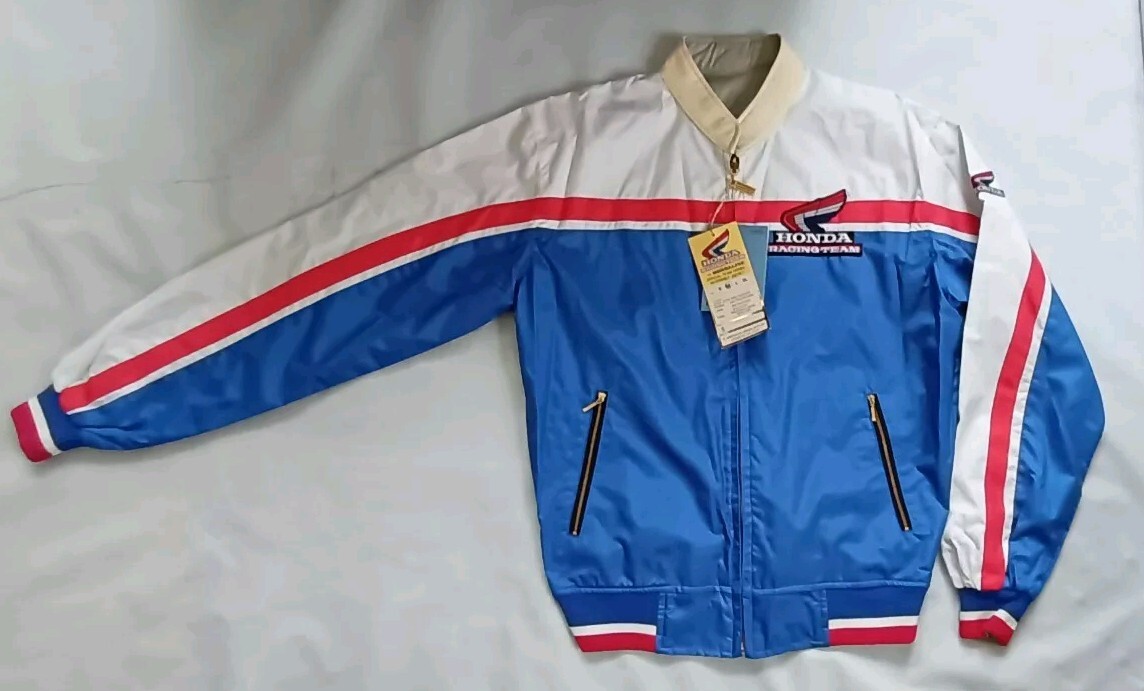 VTG RARE NWT MADE IN JAPAN 80's HONDA RACING REVERSIBLE FULL ZIPP