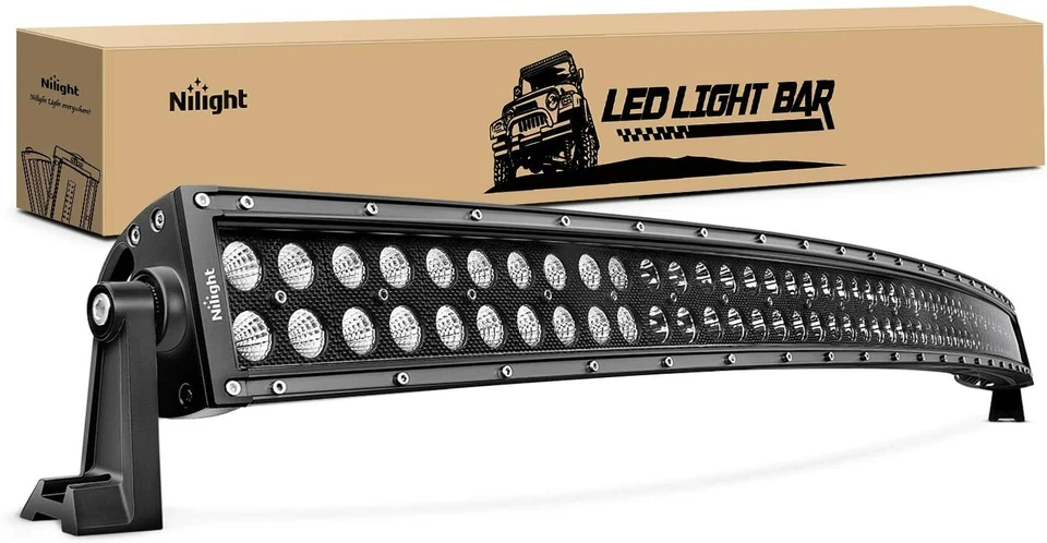 Curved 50" 288W LED Light Bar + Mount Brackets For Chevy Silverado & GMC 2007-14 Foto 2 de 4