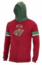 NHL Youth Minnesota Wild Full Zip Helmet Masked Hoodie