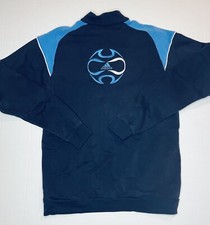 Vintage Adidas 1/4 Zip Blue Embroidered Soccer Outdoors Pullover Sz M