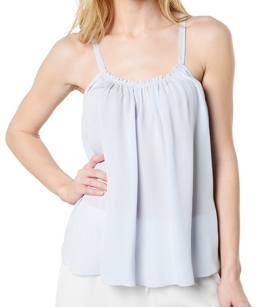 NWT $198 Joie Silk Galaxite Ice Blue Tank Top