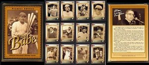 Babe Ruth 12 Different Stamp Cards Sealed Boxed Set Guyana  #2913  Complete Set