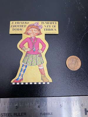 Mary Engelbreit Magnet Pooch & Sweetheart  A Mistake Is Simply Another Way Of..
