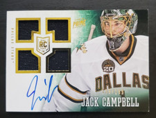 2013-14 Panini Prime Jack Campbell Prime Rookie Quad Patch Auto 139/199 Stars