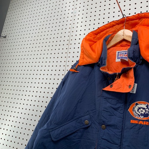 VTG 90s Chicago Bears Starter Parka Coat Mens 2xl Blue Orange Embroidered 28x43 - Picture 15 of 23