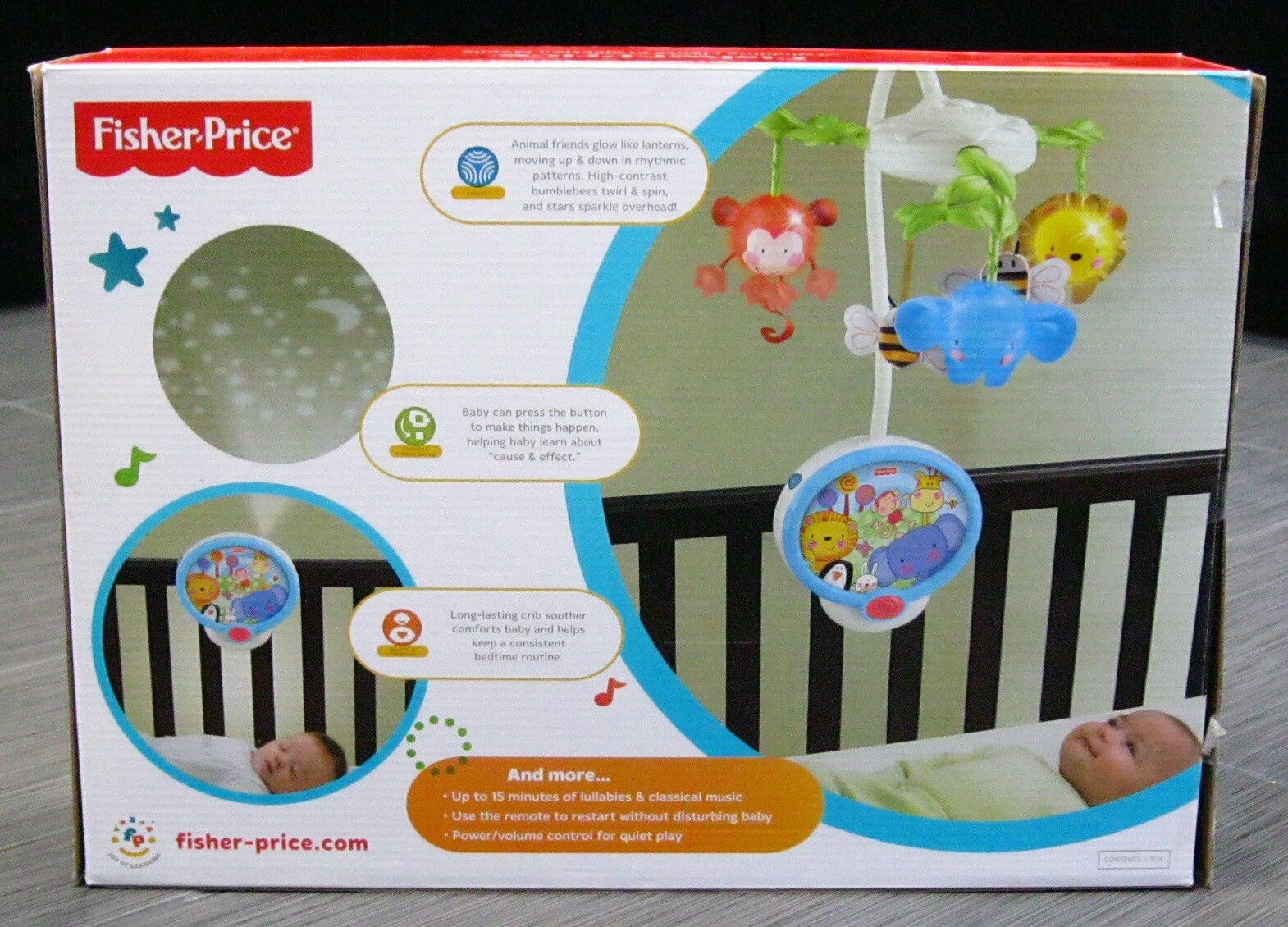 fisher price crib musical mobile with projector light