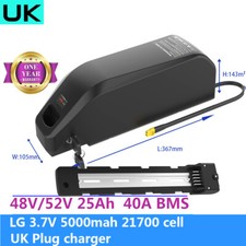 48V/52 25Ah Lithium 1000W 1500W kit EBike E bike Electric Bike Bicycle Battery