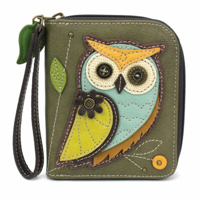 Chala Zip Around Wallet Cardinal, Owl or Blue Bird Variations NWT