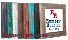 5x7" color washed barnwood rustic barn picture frame wood blue white turquoise