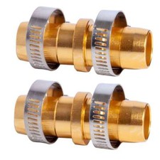 2 Set Garden Hose Repair Mender Hose Connector 3/4 5/8" Male Connector Clamp Kit