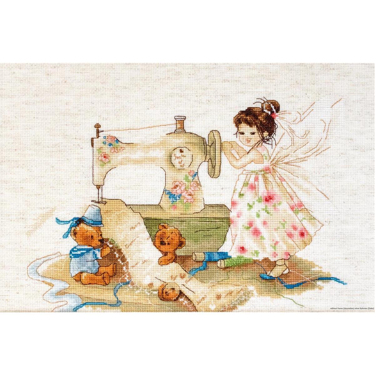 Luca-S counted Cross Stitch kit ""The Fairy-Needlewoman"", 29x19,5cm, DIY