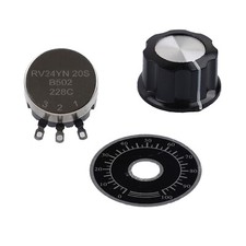 Rotary Taper Carbon Potentiometer With Diameter With Knob RV24YN 20S,B502 5K Ohm