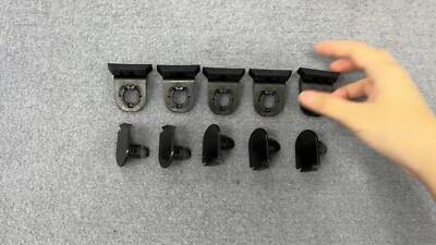 SYudwen Set di 5 clip nere per paraurti anteriore per parafango