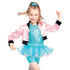 Dance Costume Revolution Curtsy Small Child Light Pink/Aqua CC20314 Tap Jazz