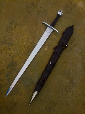 42'' Alexandria Viking sword Hand Forged / Medieval, Battle Ready Wooden scabbard