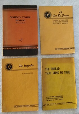 Lot of 4 Vintage Plays by The Dramatic Publishing Company: Defender ...