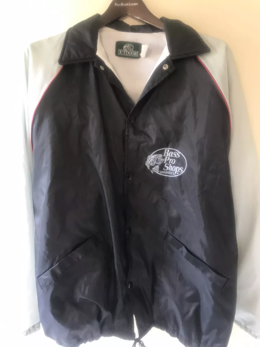 Vintage Bass Pro Shops Nylon Jacket WindBreaker Mens Large Fishing