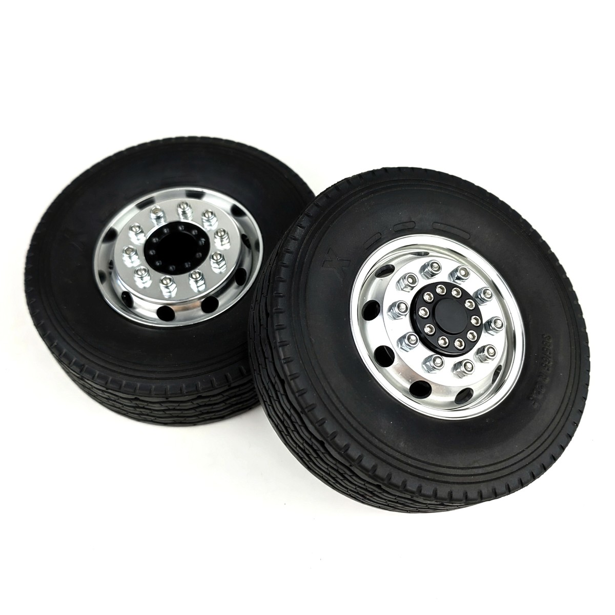 タミヤ1/14ホイールその他セットムネトラ 2pc/set Tamiya RC 1:14 Metal Front Truck Wheel Rim With Tire