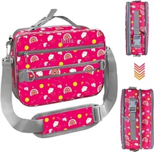Insulated Expandable Lunch Bag w/ Adj. Shoulder Strap Kids Rainbow Lunch Bag