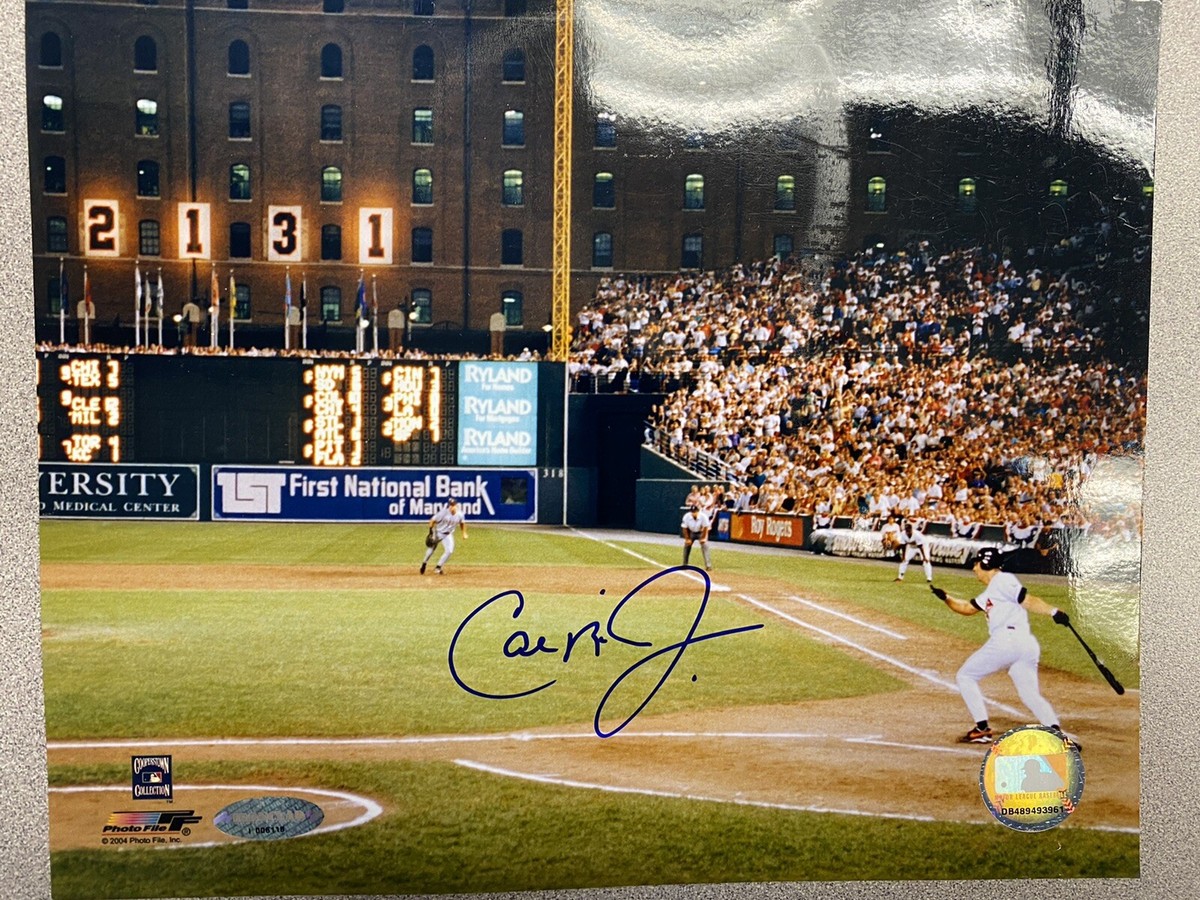 Cal Ripken Jr (Autographed) Record Breaking Game #2131 Photo plus
