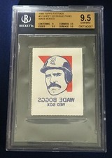 WADE BOGGS 1986 Topps Tattoos Single Panel BGS 9.5 Beckett Graded Red Sox Pop 2*