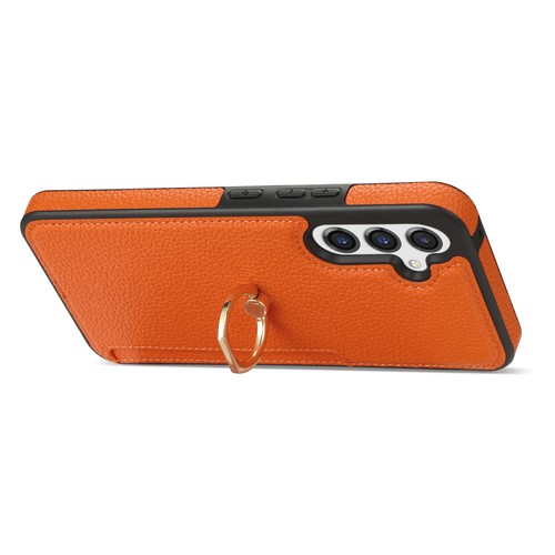 Funda protectora de cuero con anillo giratorio con bolsillo para tarjeta a prueba de golpes para teléfono Samsung Galaxy - Imagen 18 de 25