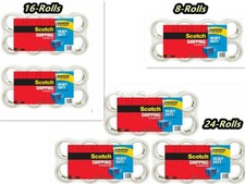 8 Rolls, 16 Rolls, 24 Rolls, Scotch Packaging Tape, 3M 1.88 INx54.6 YD 48mmx50mm