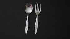Oneida Oneidacraft Deluxe LASTING ROSE SS Infant Baby Youth Fork  Spoon