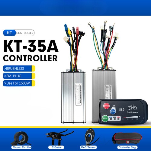 E-bike Sinewave Controller 36 48V 1500W Motor With LCD Display Conversion Kit