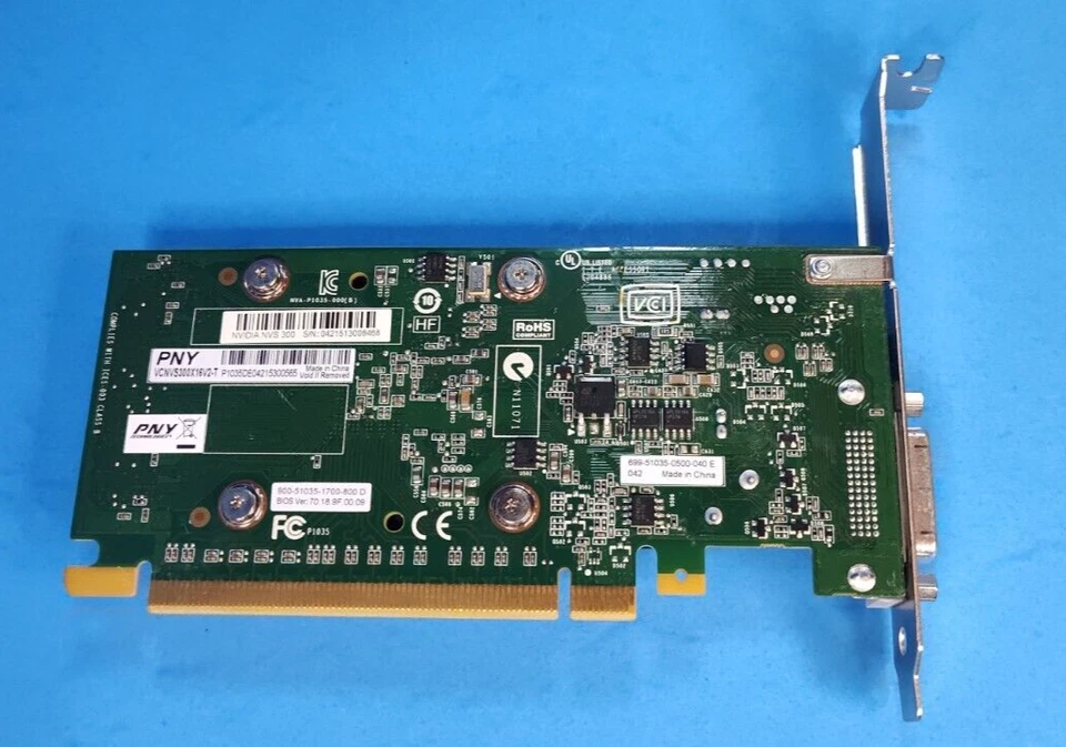 PNY Nvidia Quadro NVS 300 512mb Full-Height PCI-Express x16 DMS-59 Video Card - Image 2 of 3