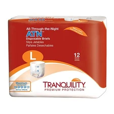 Tranquility ATN Incontinence Brief L Overnight 2186 Maximum 12 Ct