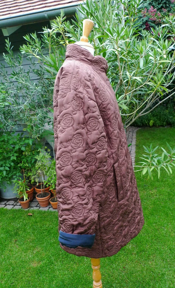 gesteppte Jacke Steppjacke Steppmantel Mantel von LT Tricot Milano 100 % Seide - Bild 4 von 4