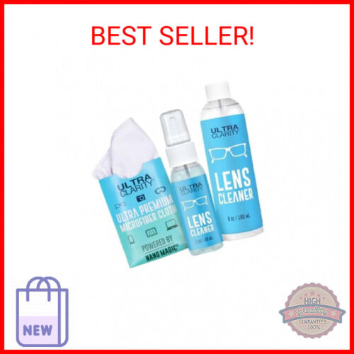 Powered by Nano Magic Eyeglass Lens Cleaning Spray 7oz Value Pack | 1oz Spray, 6
