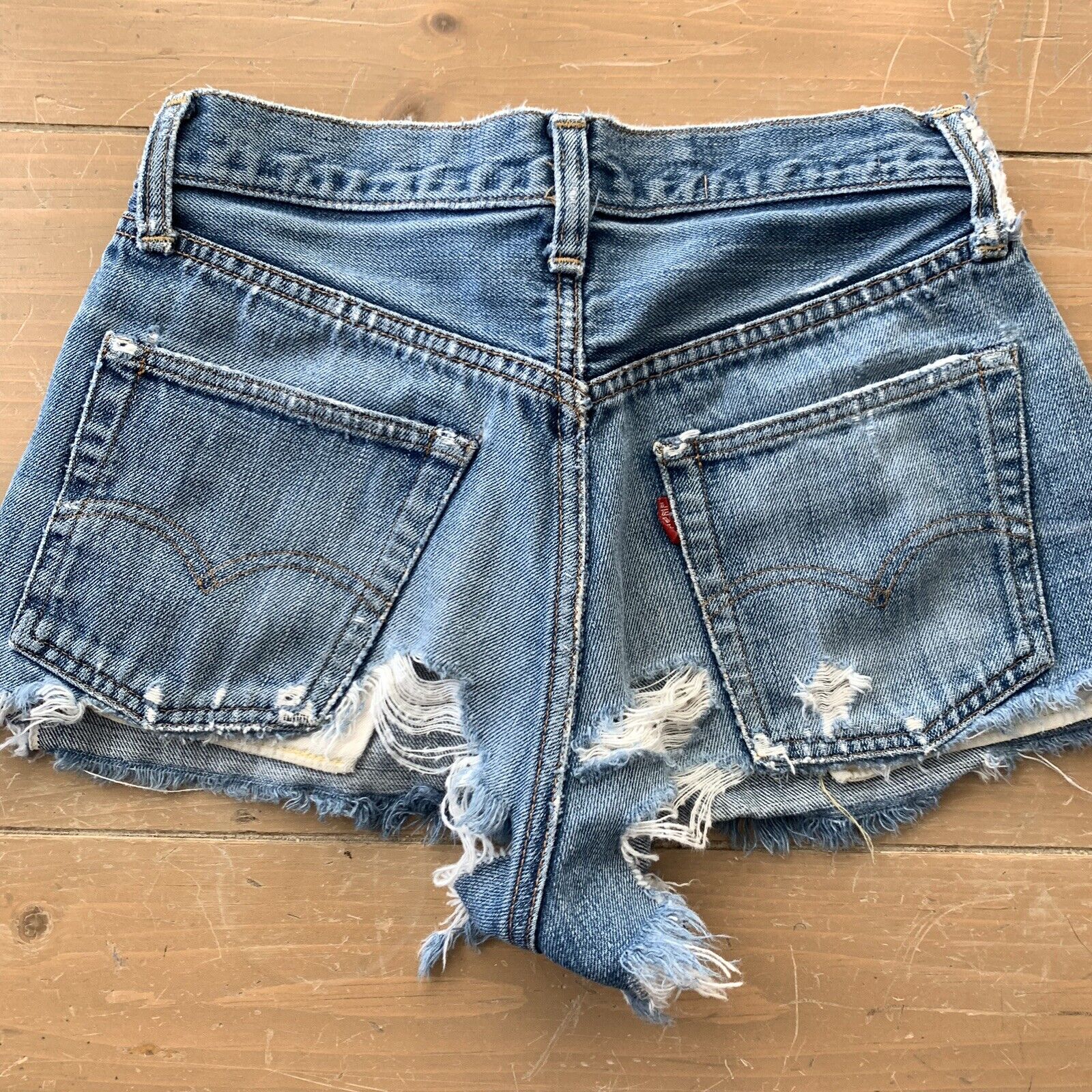 Vintage Levis 501 Big E Selvedge Cut Off Shorts 7… - image 6