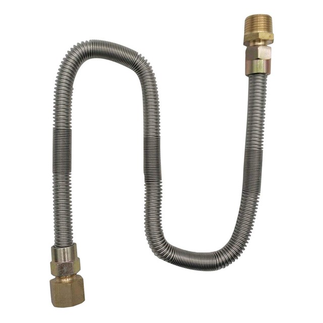 Propane Gas Line 2ft Stainless Steel Braided Hose LP LPG Grill Parts 1/