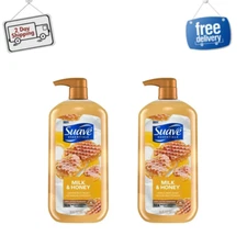Suave Essentials Gentle Body Wash, Milk & Honey, Daily Use, 30 oz ( Pack of 2 )