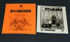 Biohazard - 1994 press kit - bio and 8x10 photo - State of the World Address