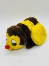 Vintage Yellow Bumble Bee Stuffed Animal Rattle Plush 1976 Daken  Co Lot 114