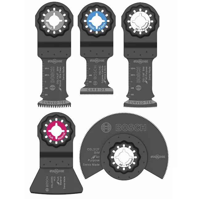 Bosch Starlock 5-Piece Multi-Material Oscillating Tool Blade Set-image