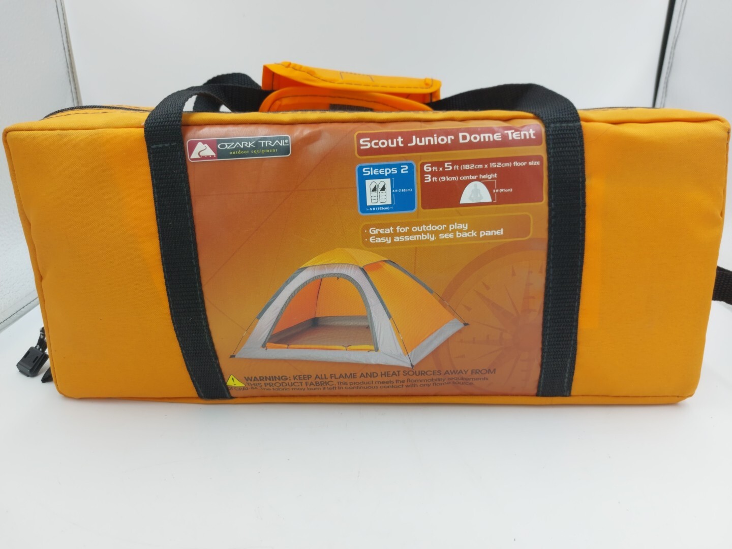 Tienda domo Ozark Trail Scout Junior 6' x 5' x 3' naranja duermen dos con estuche con cremallera nueva