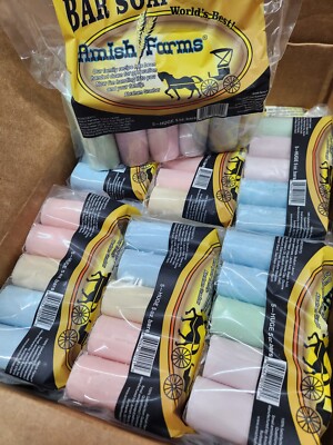 ORIGINAL Amish Farm Bar Soap 10 Bars Total 5/ 5oz Bars Per Bag Scented.  