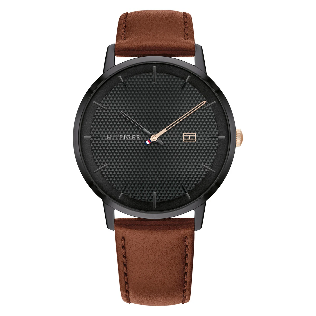 Orologio Uomo TOMMY HILFIGER JAMES 1791700 Pelle Marrone Nero eBay