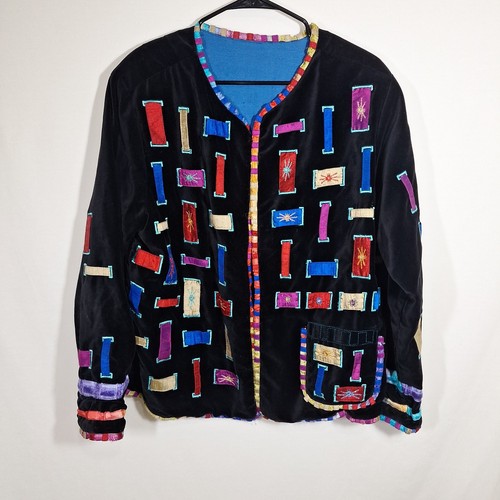 Vtg Yak Magik Patterned Jacket Size Large