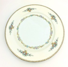 Vintage Noritake Romola Dinner Plate 9.75" Gold Trim Floral Urn Japan Art Deco