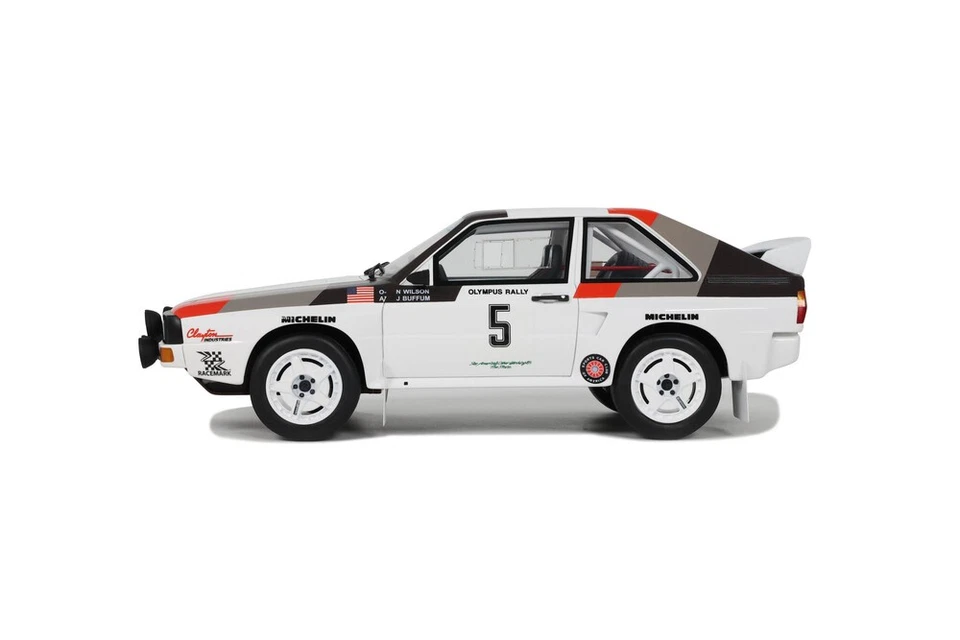 Audi Sport Quattro #5 Rally Olympus 1986 Bianco Buffum Modellino 1:18 Ottomobile - Immagine 2 di 4