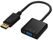 DisplayPort DP to VGA Male to Female Converter Black - S