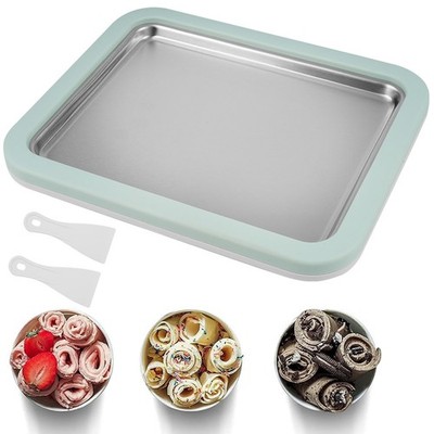 Eisplatte zum Eis Machen Instant Rolled Ice Cream Maker mit 2 Spateln für Yogurt