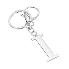 Initial Letter Keychain - Women Girls Gift Alphabet Key Chain Charm Letter I