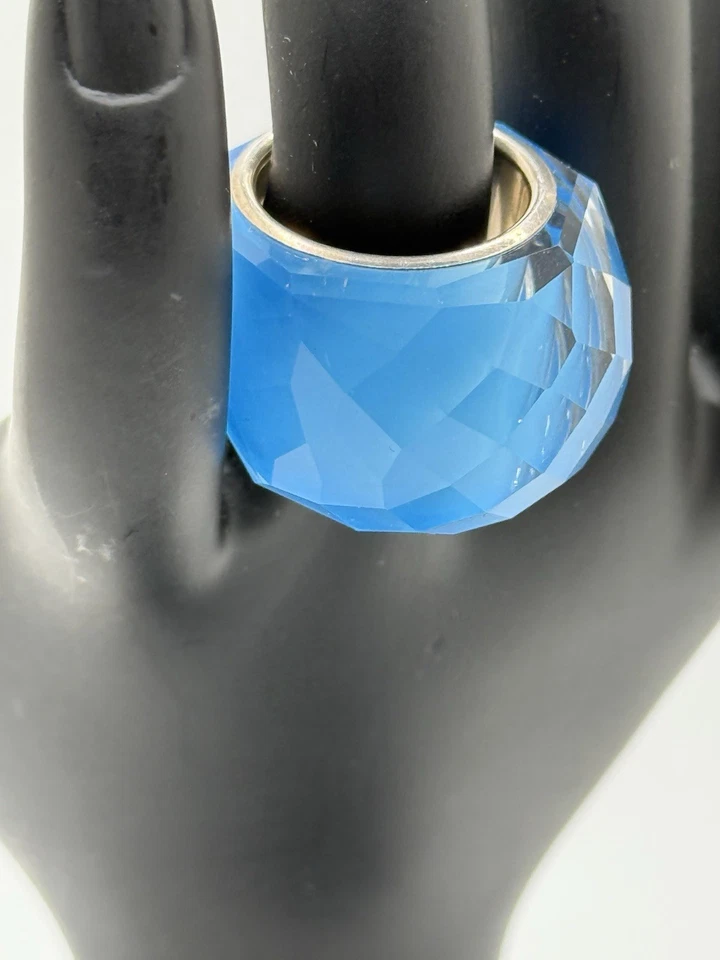Swarovski Nirvana Azul Cristal Facetado Grueso Cúpula Forma Talla 5.25 Foto 4 de 4