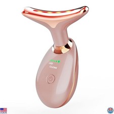 7-in-1 Portable Face Neck Massager for Daily Skin Care, Rose Gold Tool